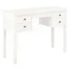 vidaXL Desk White 110x40x80 cm Solid Wood