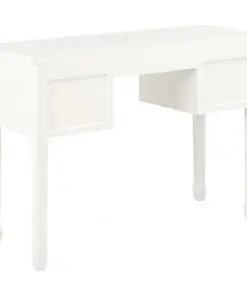 vidaXL Desk White 110x40x80 cm Solid Wood