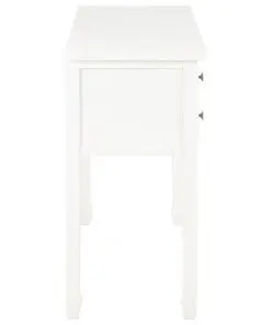 vidaXL Desk White 110x40x80 cm Solid Wood
