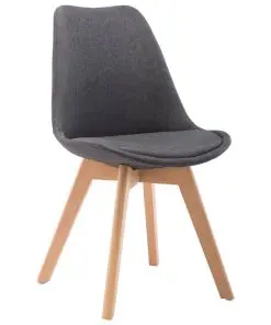 vidaXL Dining Chairs 6 pcs Dark Grey Fabric