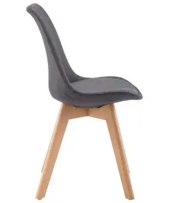 vidaXL Dining Chairs 6 pcs Dark Grey Fabric