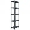 vidaXL Storage Shelf Rack Black 125 kg 60x30x180 cm Plastic vidaXL Storage Shelf Rack Black 125 kg 60x30x180 cm Plastic