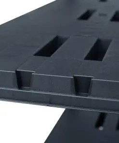vidaXL Storage Shelf Rack Black 220 kg 90x40x138 cm Plastic