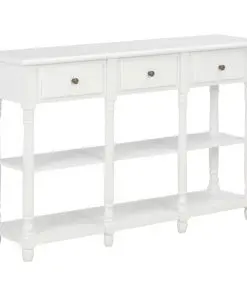 vidaXL Console Table White 120x30x76 cm MDF