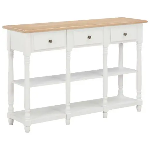 vidaXL Console Table White 120x30x76 cm MDF