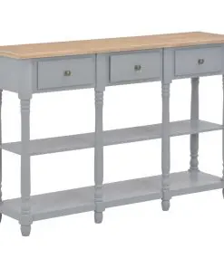 vidaXL Console Table Grey 120x30x76 cm MDF