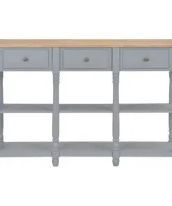 vidaXL Console Table Grey 120x30x76 cm MDF