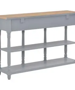 vidaXL Console Table Grey 120x30x76 cm MDF