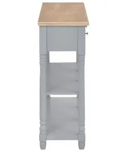 vidaXL Console Table Grey 120x30x76 cm MDF