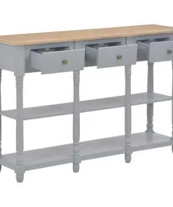 vidaXL Console Table Grey 120x30x76 cm MDF