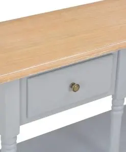 vidaXL Console Table Grey 120x30x76 cm MDF