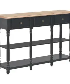 vidaXL Console Table Black 120x30x76 cm MDF