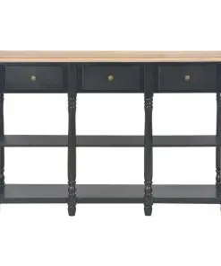 vidaXL Console Table Black 120x30x76 cm MDF