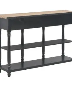 vidaXL Console Table Black 120x30x76 cm MDF