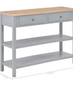 vidaXL Sideboard Grey 110x35x80 cm MDF