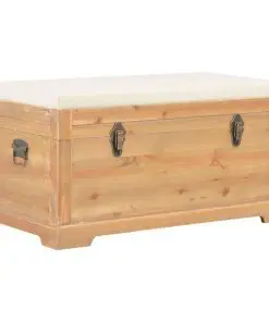 vidaXL Storage Chest with Cushion 80x40x40 cm MDF