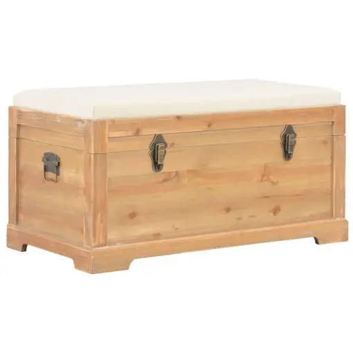 vidaXL Storage Chest with Cushion 80x40x40 cm MDF