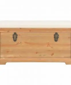 vidaXL Storage Chest with Cushion 80x40x40 cm MDF