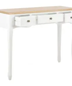 vidaXL Dressing Console Table with 3 Drawers White