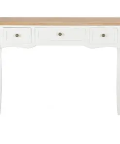 vidaXL Dressing Console Table with 3 Drawers White