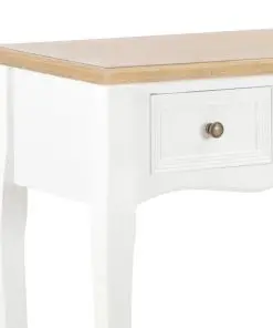 vidaXL Dressing Console Table with 3 Drawers White
