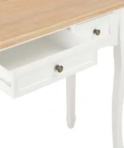 vidaXL Dressing Console Table with 3 Drawers White