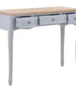 vidaXL Dressing Console Table with 3 Drawers Grey