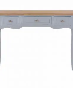 vidaXL Dressing Console Table with 3 Drawers Grey