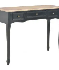 vidaXL Dressing Console Table with 3 Drawers Black