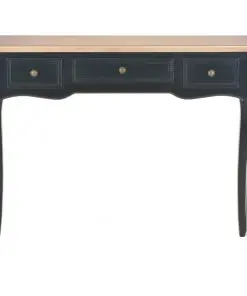 vidaXL Dressing Console Table with 3 Drawers Black