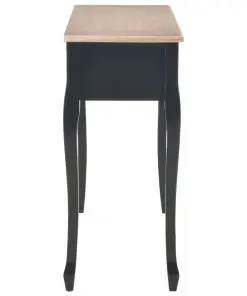 vidaXL Dressing Console Table with 3 Drawers Black