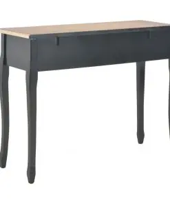 vidaXL Dressing Console Table with 3 Drawers Black
