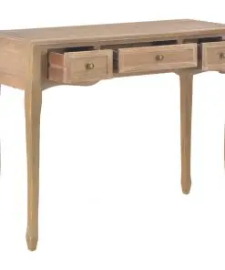 vidaXL Dressing Console Table with 3 Drawers Brown