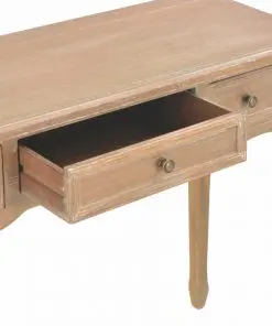 vidaXL Dressing Console Table with 3 Drawers Brown