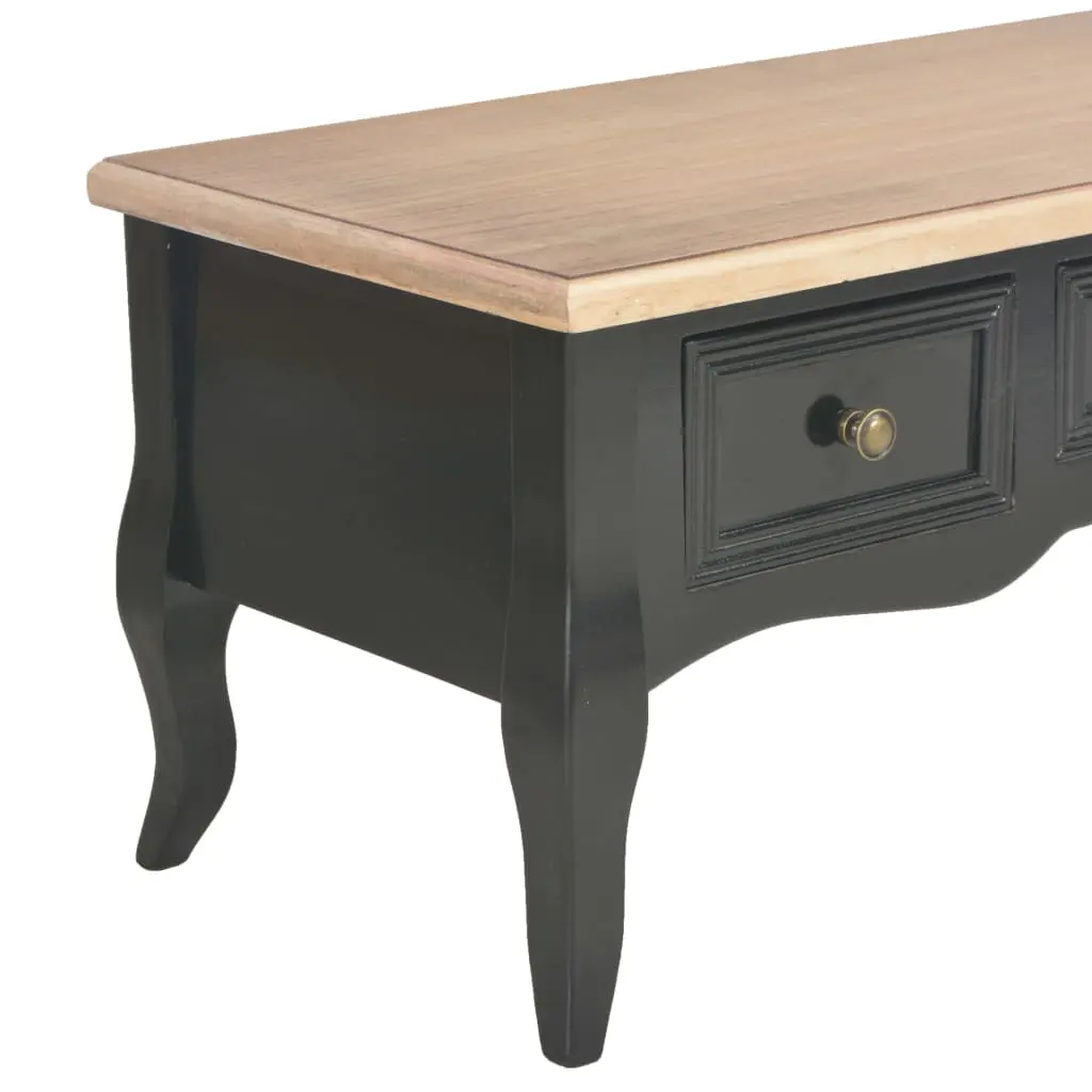 vidaXL TV Cabinet Black 100x35x35 cm Wood