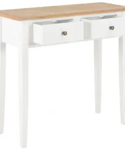 vidaXL Dressing Console Table White 79x30x74 cm Wood
