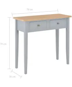 vidaXL Dressing Console Table Grey 79x30x74 cm Wood