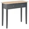 vidaXL Dressing Console Table Black 79x30x74 cm Wood
