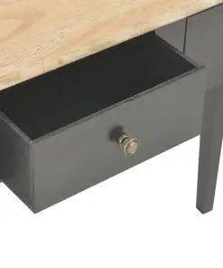 vidaXL Dressing Console Table Black 79x30x74 cm Wood