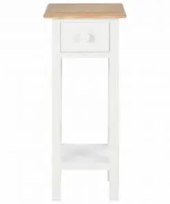 vidaXL Side Table White 27x27x65.5 cm Wood