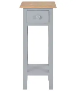 vidaXL Side Table Grey 27x27x65.5 cm Wood