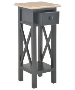 vidaXL Side Table Black 27x27x65.5 cm Wood