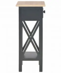 vidaXL Side Table Black 27x27x65.5 cm Wood