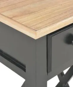 vidaXL Side Table Black 27x27x65.5 cm Wood