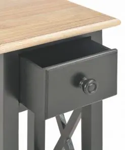 vidaXL Side Table Black 27x27x65.5 cm Wood