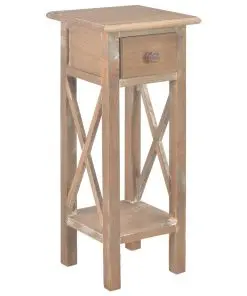 vidaXL Side Table Brown 27x27x65.5 cm Wood