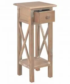 vidaXL Side Table Brown 27x27x65.5 cm Wood