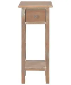 vidaXL Side Table Brown 27x27x65.5 cm Wood