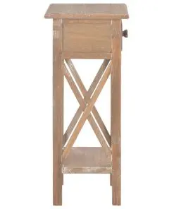 vidaXL Side Table Brown 27x27x65.5 cm Wood