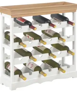 vidaXL Wine Cabinet White 70×22.5×70.5 cm MDF